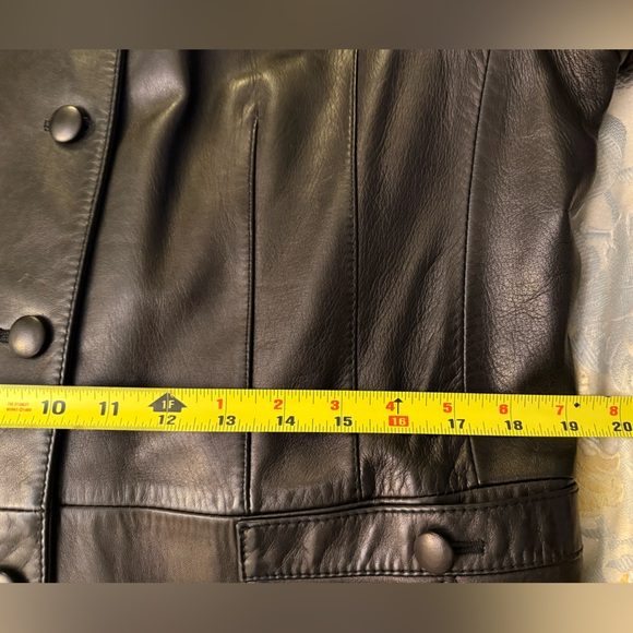 Bally Leather 3/4 Length Black Leather Coat - Picture 7 of 8